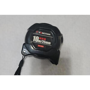 Zongtian 10m Heavy‑Duty Steel Measuring Tape – ABS Case, Metric Scale, Locking B